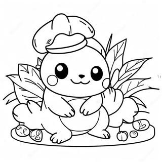 Pokemon Thanksgiving Desene De Colorat