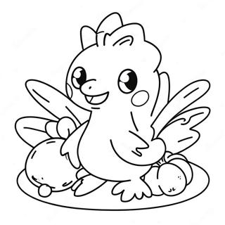 Pokemon Dragut Cu Curcan De Ziua Recunostintei Pagina De Colorat 125591-59506