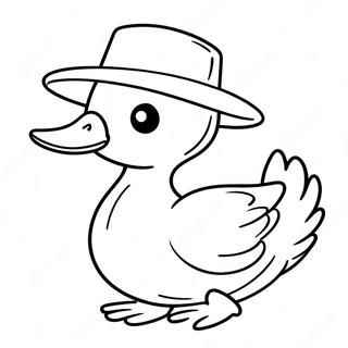 Rata Din Hartie Fericita Cu Palarie Desen De Colorat 125645-59554