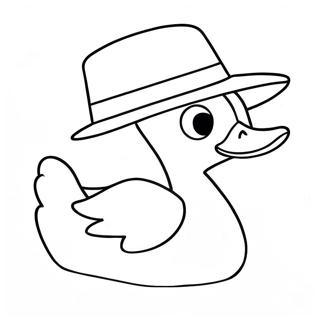 Rata Din Hartie Fericita Cu Palarie Desen De Colorat 125645-59555