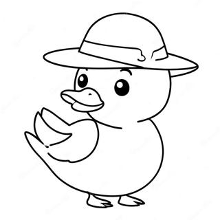 Rata Din Hartie Fericita Cu Palarie Desen De Colorat 125645-59556