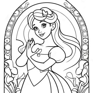 Pagini De Colorat Cu Printese Disney Colorate In Sticla 125823-59686