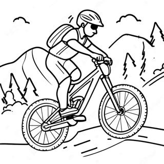 Pagini De Colorat Cu Biciclistul Montan Aventuros 125953-59787