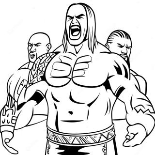Pagini De Colorat Cu Superstaruri Wwe In Actiune 126004-59826