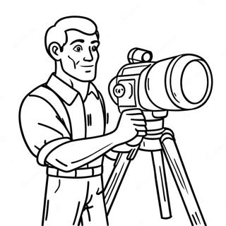 Titan Cameraman Cu Pagina De Colorat Cu Reflector 126058-59875