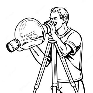 Titan Cameraman Cu Pagina De Colorat Cu Reflector 126058-59876