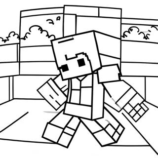 Minecraft Steve Desene De Colorat