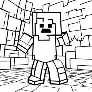 Steve Din Minecraft Pagina De Colorat 126236-60002