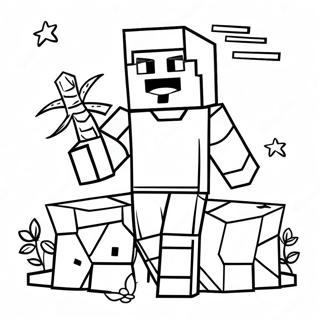 Steve Din Minecraft Pagina De Colorat 126236-60003