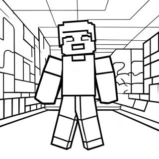 Steve Din Minecraft Pagina De Colorat 126236-60004