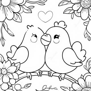 Pagina De Colorat Cu Pasari De Dragoste Jucause 126419 60153