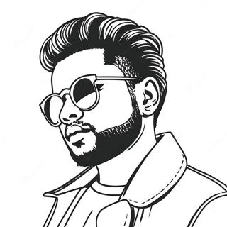 Pagini De Colorat Cu The Weeknd Purtand Ochelari De Soare 126470-60190