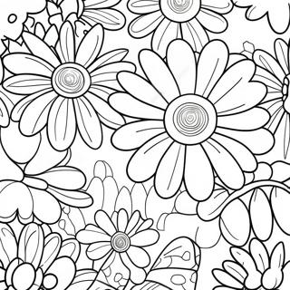 Pagina De Colorat Cu Margarete Vibrante Inflorite 126548 60249