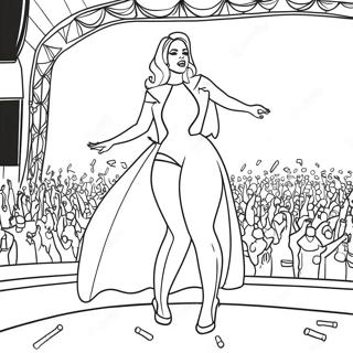 Pagina De Colorat Cu Lady Gaga Cantand Pe Scena 126599 60292