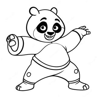 Pagina De Colorat Kung Fu Panda In Actiune 127039-60631