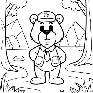 Ursul Yogi In Parcul Jellystone Pagina De Colorat 127503-60993