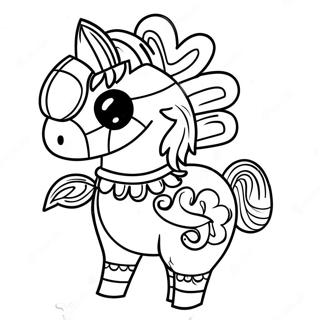 Pagina De Colorat Cu O Pinata Festiva 127581 61184