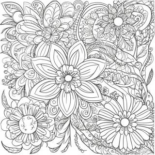 Pagina De Colorat Cu Modele Florale Complicate 127605-61067