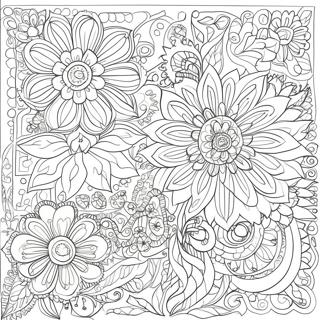 Pagina De Colorat Cu Modele Florale Complicate 127605 61196