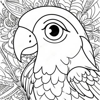 Macaw Detaliat Cu Pene Intricate Pagina De Colorat 127787-61347