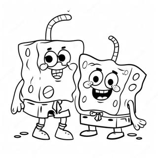 Pagini De Colorat Cu Spongebob Si Patrick Jucandu Se 127887-61413