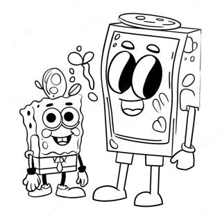 Pagini De Colorat Cu Spongebob Si Gary 127890-61426