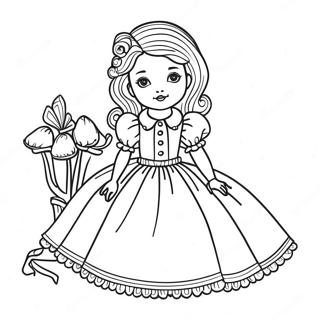 Pagini De Colorat Cu O Papusa Vintage Bantuita 127938 61455