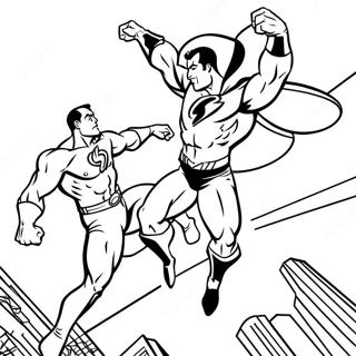 Pagini De Colorat Cu Black Adam Vs Shazam 128097 61586