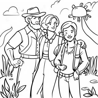 Pagini De Colorat Cu Familia Pionier Aventuroasa 128299 61735