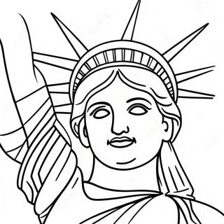 Pagini De Colorat Cu Statuia Libertatii Intr O Zi Insorita 128325 61758
