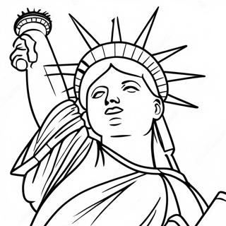 Pagini De Colorat Cu Statuia Libertatii La Apus 128327 61765