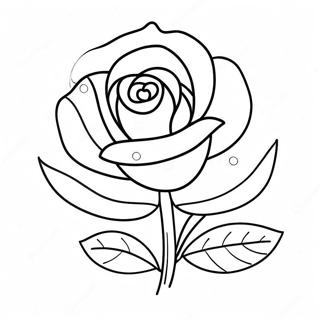 Trandafir De Desene Animate Jucaus Pagina De Colorat 12836 2818