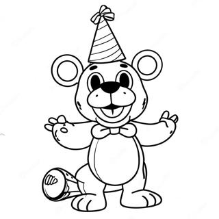 Pagini De Colorat Cu Chica Fnaf In Palarie De Petrecere 128637 62000