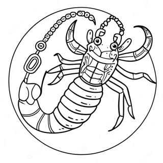 Pagina De Colorat Cu Semnul Zodiacal Scorpion 128764-62090