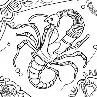 Pagina De Colorat Cu Semnul Zodiacal Scorpion 128764-62092