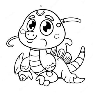 Pagina De Colorat Cu Desene Animate Dragute Cu Scorpion 128766 62097