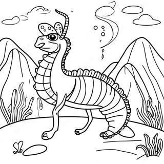 Pagini De Colorat Cu Scorpii Intr Un Peisaj Magic 128768 62107