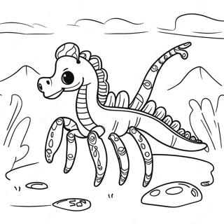 Pagini De Colorat Cu Scorpii Intr Un Peisaj Magic 128768 62108