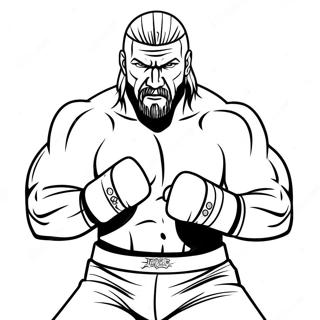 Pagini De Colorat Cu Triple H In Ring Plin De Actiune 128794 62125