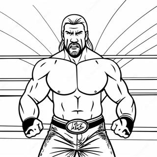 Pagini De Colorat Cu Triple H In Ring Plin De Actiune 128794 62127