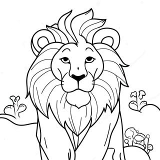 Pagini De Colorat Cu Leul Curajos 129074 62344