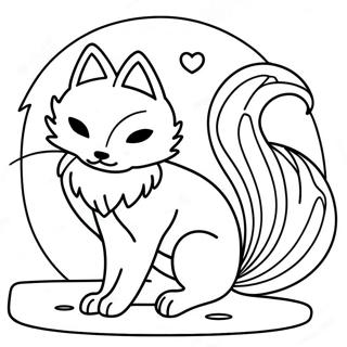 Kitsune Pagini de colorat