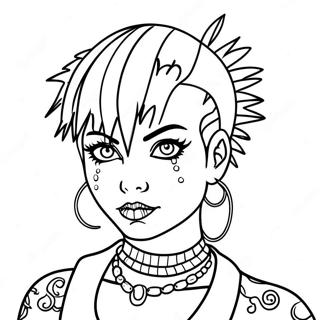 Punk Goth Desene De Colorat