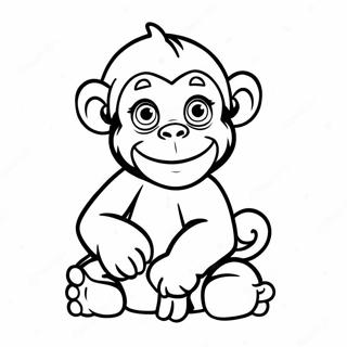 Pagini De Colorat Cu Cimpanzei Adorabili 129711 62835