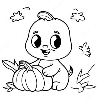 Pagini De Colorat Casper Si Dovleacul 129869-62965