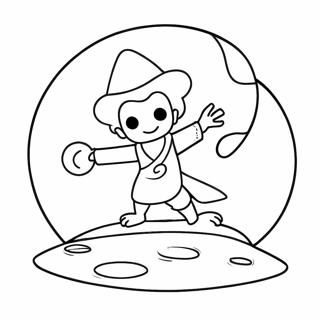 Pagini De Colorat Cu Sandman Jucaus Cu O Luna 129971-63045