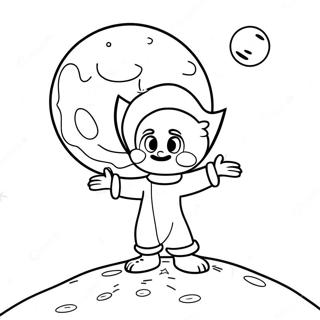 Pagini De Colorat Cu Sandman Jucaus Cu O Luna 129971-63047