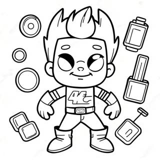 Johnny Test Cu Gadgeturi Stralucitoare Pagina De Colorat 130225-63233