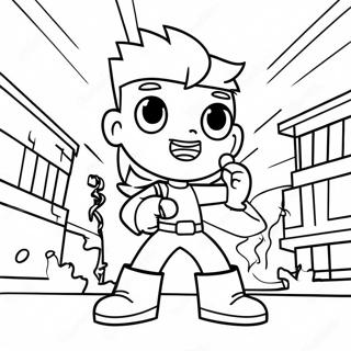 Johnny Test In Aventura Plina De Actiune Pagina De Colorat 130226-63240