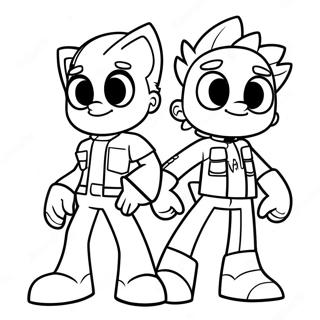 Pagina De Colorat Johnny Test Si Dukey 130227-63241